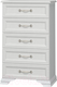 Миниатюра изображения товара Комод Bravo Мебель Грация 5ящ (белый/белый)