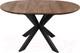 Миниатюра изображения товара Обеденный стол ОКА Раунд 100-140x75 (дуб мореный/черный)