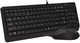 Миниатюра изображения товара Комплект клавиатура и мышь A4Tech Fstyler F1512 (черный)