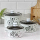 Миниатюра изображения товара Набор кастрюль КМЗ Адажио 5 1 Люкс (3шт, белый)