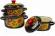 Миниатюра изображения товара Набор кастрюль КМЗ Даша 1 (3шт, коричневый)