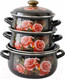 Миниатюра изображения товара Набор кастрюль КМЗ Розалия 1 (3шт, коричневый)
