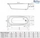 Миниатюра изображения товара Ванна акриловая Alba Spa Baline 170x70 (2 экрана и ножки)
