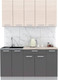 Миниатюра изображения товара Кухонный гарнитур Интерлиния Мила Лайт 1.5 (вудлайн кремовый/антрацит/бискайская сосна)