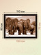 Миниатюра изображения товара Картина Декарт Слоны 8Л2664 (в раме)