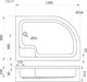 Миниатюра изображения товара Душевой поддон Triton Полукруглый ПД19 120x80