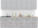 Миниатюра изображения товара Кухонный гарнитур Интерлиния Мила Лайт 2.8 (серебристый/бетон/бискайская сосна)