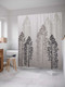 Миниатюра изображения товара Шторка-занавеска для ванны JoyArty Деревья в тумане / sc_19688