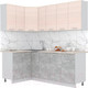 Миниатюра изображения товара Кухонный гарнитур Интерлиния Мила Лайт 1.2x2.1 (вудлайн кремовый/бетон/бискайская сосна)