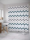 Миниатюра изображения товара Шторка-занавеска для ванны JoyArty Серость зигзагов / sc_8048