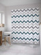 Миниатюра изображения товара Шторка-занавеска для ванны JoyArty Серость зигзагов / sc_8048