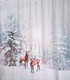 Миниатюра изображения товара Шторка-занавеска для ванны JoyArty Олени в снегу / sc_78647
