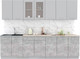 Миниатюра изображения товара Кухонный гарнитур Интерлиния Мила 28 (серебристый/бетон/бискайская сосна)