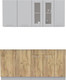 Миниатюра изображения товара Кухонный гарнитур Интерлиния Мила 17 (серебристый/дуб золотой/дуб бунратти)