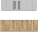 Миниатюра изображения товара Кухонный гарнитур Интерлиния Мила 25 (серебристый/дуб золотой/дуб бунратти)