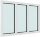 Миниатюра изображения товара Окно ПВХ Rehau Деленное на 3 части глухое 3 стекла (1350x1950x70)