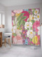 Миниатюра изображения товара Шторка-занавеска для ванны JoyArty Цветочная картина / sc_2862