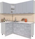 Миниатюра изображения товара Кухонный гарнитур Интерлиния Мила 12x19 (серебристый/бетон/бискайская сосна)