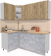 Миниатюра изображения товара Кухонный гарнитур Интерлиния Мила 12x19 (дуб золотой/бетон/дуб бунратти)