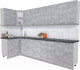 Миниатюра изображения товара Кухонный гарнитур Интерлиния Мила 12x30 (бетон/бетон/кастилло темный)