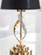 Миниатюра изображения товара Прикроватная лампа Лючия Стразы 323 (золото/серебристый/черный)