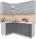 Миниатюра изображения товара Кухонный гарнитур Интерлиния Мила 12x19 (бетон/антрацит/травертин)