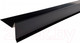 Миниатюра изображения товара Планка торцевая Технониколь для гибкой черепицы 15x65x25x100x2000мм RAL 9005 (черный)