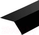 Миниатюра изображения товара Планка карнизная Технониколь Для гибкой черепицы 75x50x5x2000 RAL 9005 (черный)