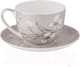 Миниатюра изображения товара Чашка с блюдцем Lefard White Flower / 415-2136 (серый)