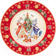 Миниатюра изображения товара Тарелка столовая обеденная Lefard Дед Мороз и Снегурочка / 85-1716 (красный)