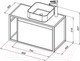 Миниатюра изображения товара Тумба под умывальник Aquanet Nova Lite Loft 90 R / 261651 (белый глянец)