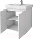 Миниатюра изображения товара Тумба под умывальник Dreja Q Plus (D) / 99.1004 (белый глянец)