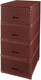 Миниатюра изображения товара Комод пластиковый Dunya 4 ящика / 04054 (коричневый)