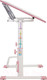 Миниатюра изображения товара Парта+стул Polini Kids Simple / 0002441.69 (белый/розовый)
