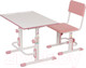 Миниатюра изображения товара Парта+стул Polini Kids Simple / 0002441.69 (белый/розовый)