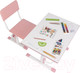 Миниатюра изображения товара Парта+стул Polini Kids Simple / 0002441.69 (белый/розовый)