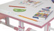 Миниатюра изображения товара Парта+стул Polini Kids Simple / 0002441.69 (белый/розовый)