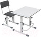 Миниатюра изображения товара Парта+стул Polini Kids Simple / 0002441.55 (белый/серый)