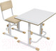 Миниатюра изображения товара Парта+стул Polini Kids Simple / 0002441.47 (белый/макиато)