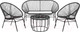 Миниатюра изображения товара Комплект садовой мебели Sundays LUC-TA04-2 (Black)