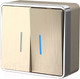 Миниатюра изображения товара Выключатель Werkel Gallant W5020110 / a051043 (шампань рифленый)