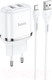 Миниатюра изображения товара Зарядное устройство сетевое Hoco N4 + кабель AM-microBM / 6931474731043 (белый)