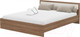 Миниатюра изображения товара Двуспальная кровать Стендмебель Гармония КР-601 160 (ясень шимо светлый/ясень шимо темный)