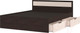 Миниатюра изображения товара Двуспальная кровать Стендмебель Гармония КР-604 160x200 (дуб белфорт/венге)