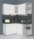 Миниатюра изображения товара Кухонный гарнитур Интерлиния Мила Матте 1.5x1.4 А правая (белый/белый/кастилло темный)