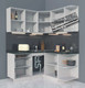 Миниатюра изображения товара Кухонный гарнитур Интерлиния Мила Матте 1.5x1.6 А правая (океан/луна/травертин серый)
