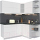Миниатюра изображения товара Кухонный гарнитур Интерлиния Мила Матте 1.5x1.8 А правая (белый/белый/кастилло тёмный)