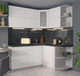 Миниатюра изображения товара Кухонный гарнитур Интерлиния Мила Матте 1.5x1.8 А правая (белый/белый/кастилло тёмный)
