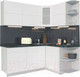 Миниатюра изображения товара Кухонный гарнитур Интерлиния Мила Матте 1.5x1.9 А правая (белый/белый/кастилло тёмный)