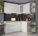 Миниатюра изображения товара Кухонный гарнитур Интерлиния Мила Матте 1.5x1.9 А правая (белый/белый/опал светлый)